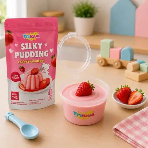 Silky Pudding Stroberi